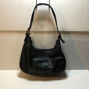 Black Desmo Italian soft leather shoulder bag